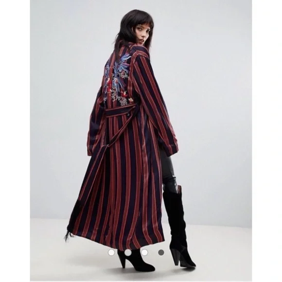 NWT! FP Free People Atrium Striped Duster Sz XS - Picture 8 of 14